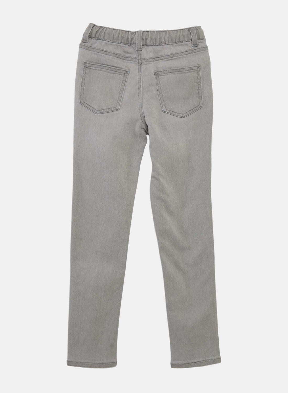 Jeans With Elasticated Waist And Drawstring Ties